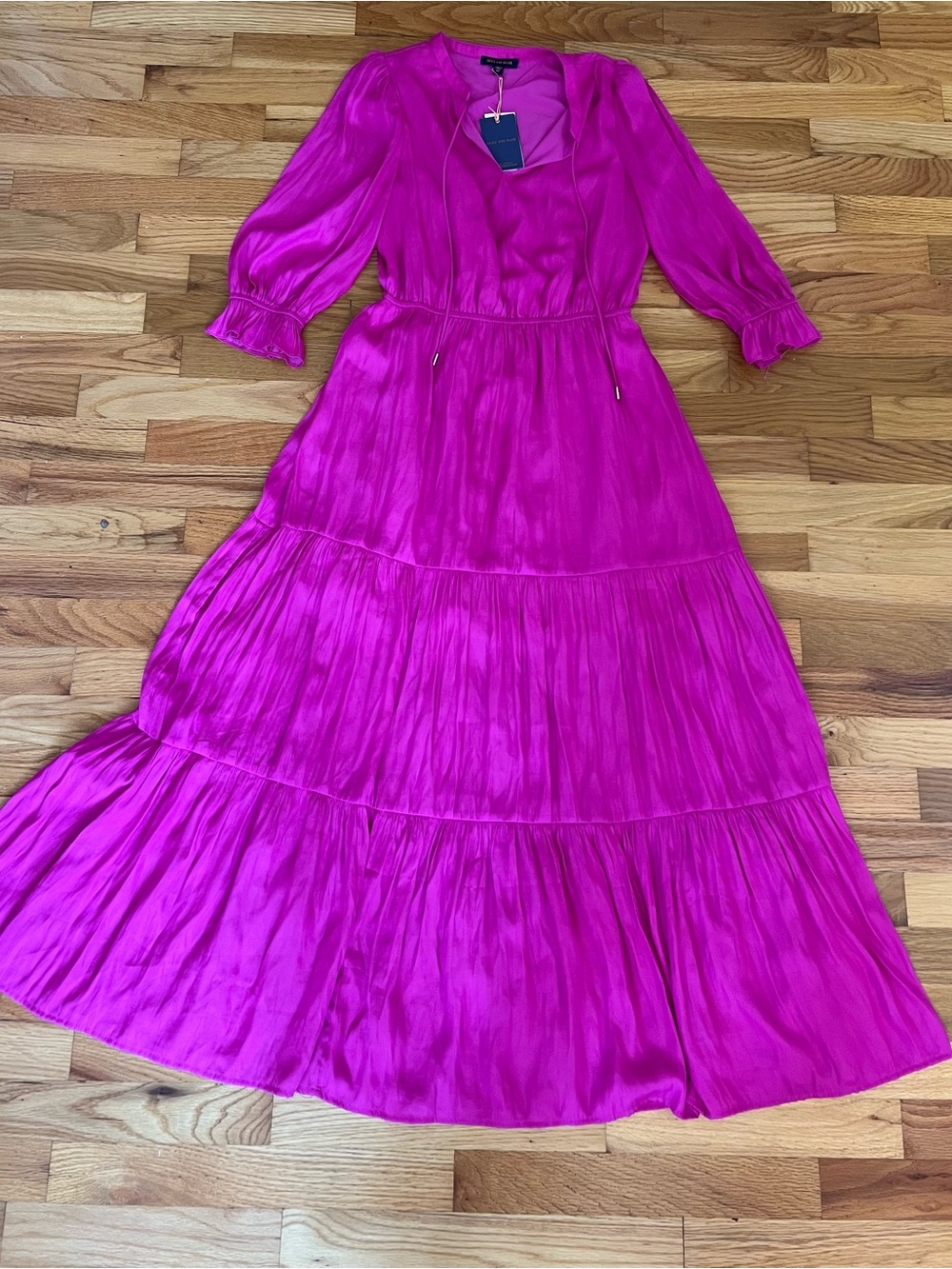 Skies Are Blue Fuchsia Tiered Maxi Dress - Picture 1 of 4